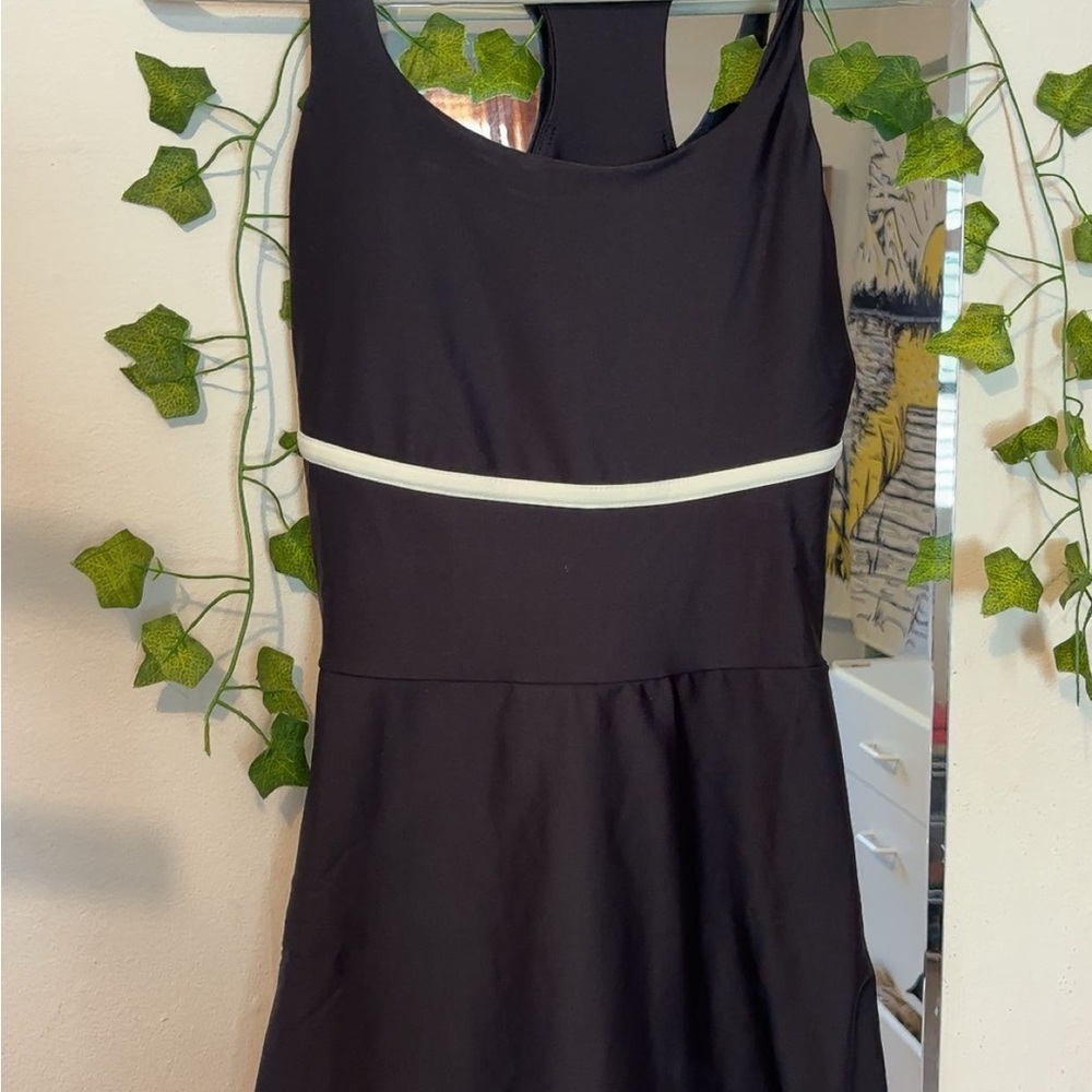 Old Navy Black Dress with White Accent